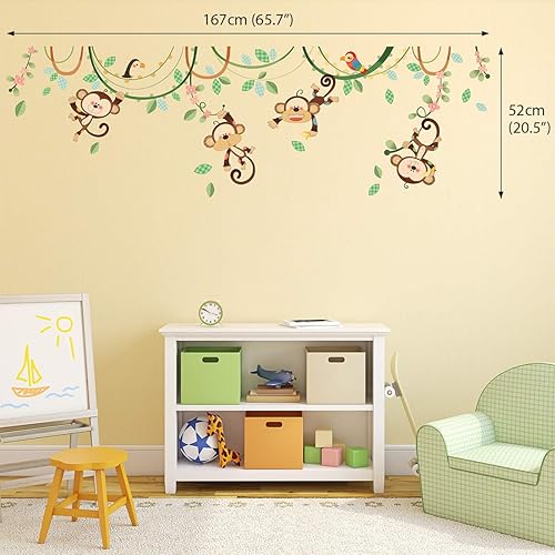 Miniatura 3 de DECOWALL DW-1507S - Calcomanías de pared para niños, calcomanías de pared extraíbles para despegar y pegar, calcomanías de pared para niños,