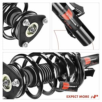 A-Premium Front Pair (2) Complete Strut & Coil Spring