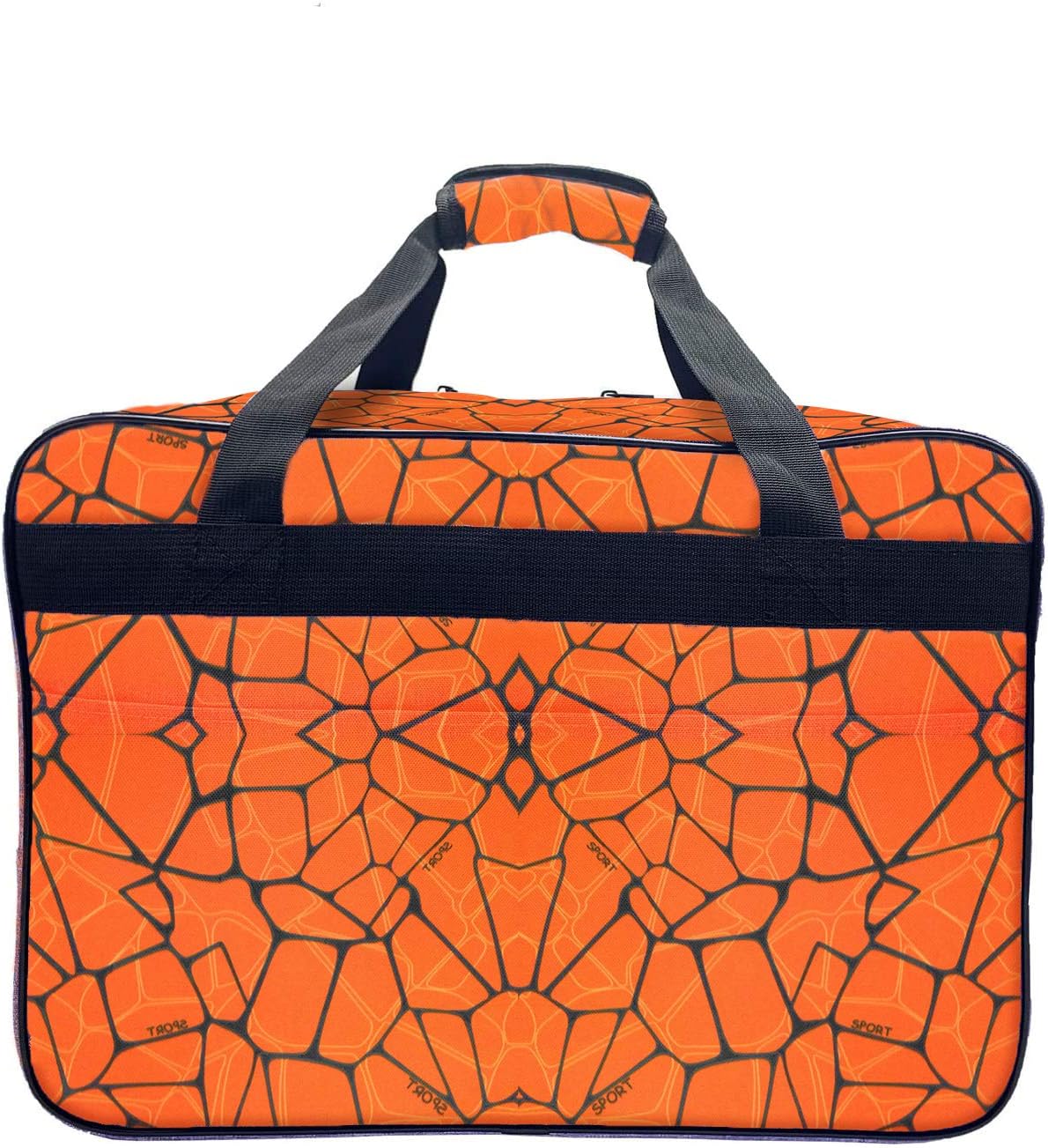 FamYun Sewing Machine Carrying Case,Universal Canvas Carry Tote Bag,Portable Padded Storage Dust Cover with Pockets for Sewing Machine (Orange