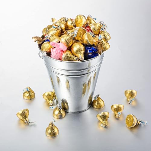 Miniatura 6 de Sadnyy Paquete de 12 cubos de metal con asa, cubo galvanizado de 4.5 x 5 pulgadas, suministros de fiesta, manualidades para Navidad, Halloween,