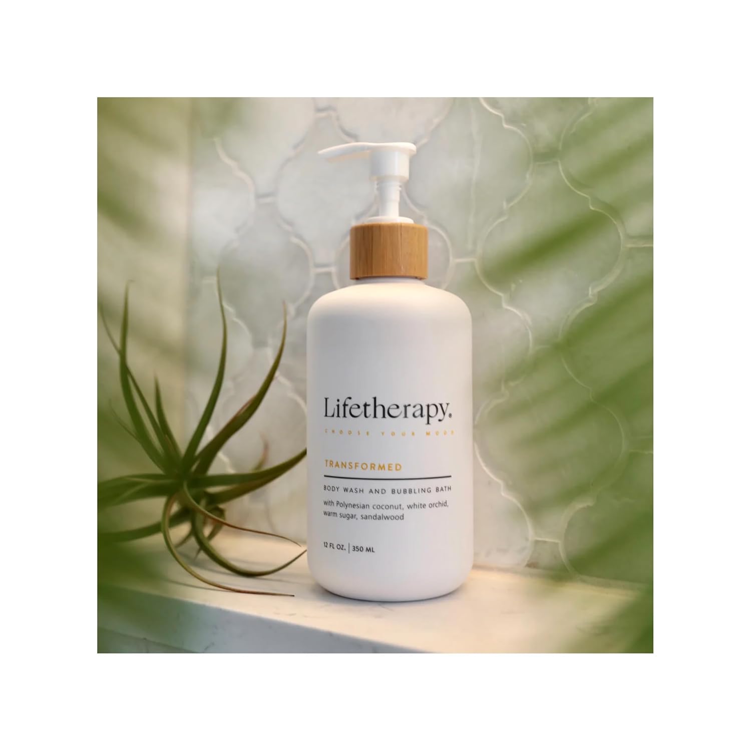 Lifetherapy 3-in-1 Body Wash, Bubble Bath & Hand Wash, Transformed Fragrance - Lightweight for Sensitive Skin - Nourishing Daily Cleanser - Vegan Gluten Free, Paraben Sulfate & Phthalate Free 12oz
