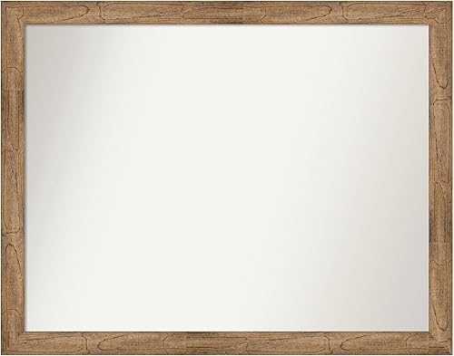 Amanti Art Espejo personalizado, espejo de baño estrecho marrón búho, espejo de pared o espejo de tocador de baño sobre el fregadero (29.5 x 37.5