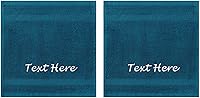 Vista 9 de Personalized Passion Juego de 2 toallas con texto bordado personalizado, 16 x 27 pulgadas, altamente absorbentes y súper suaves, toallas de mano