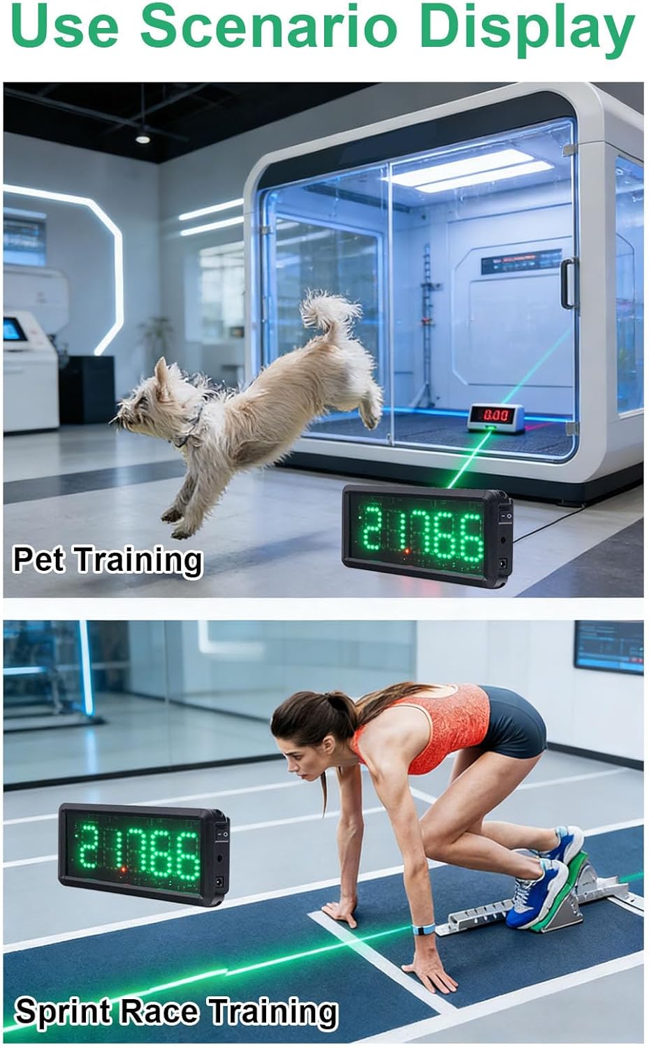 Generic ワイヤレスレースタイマー、トラックトレーニングバイクス用4000mAhバッテリー付き5桁LEDディスプレイストップウ