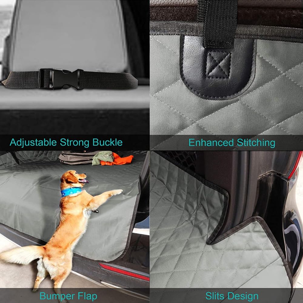 Protezione per Bagagliaio auto Cane per Subaru Levorg (ab BJ 2015),Telo Auto per Cani Copertura Protettiva Coperta Auto Copribaule Telo Macchina per Cani Impermeabile,Black-1