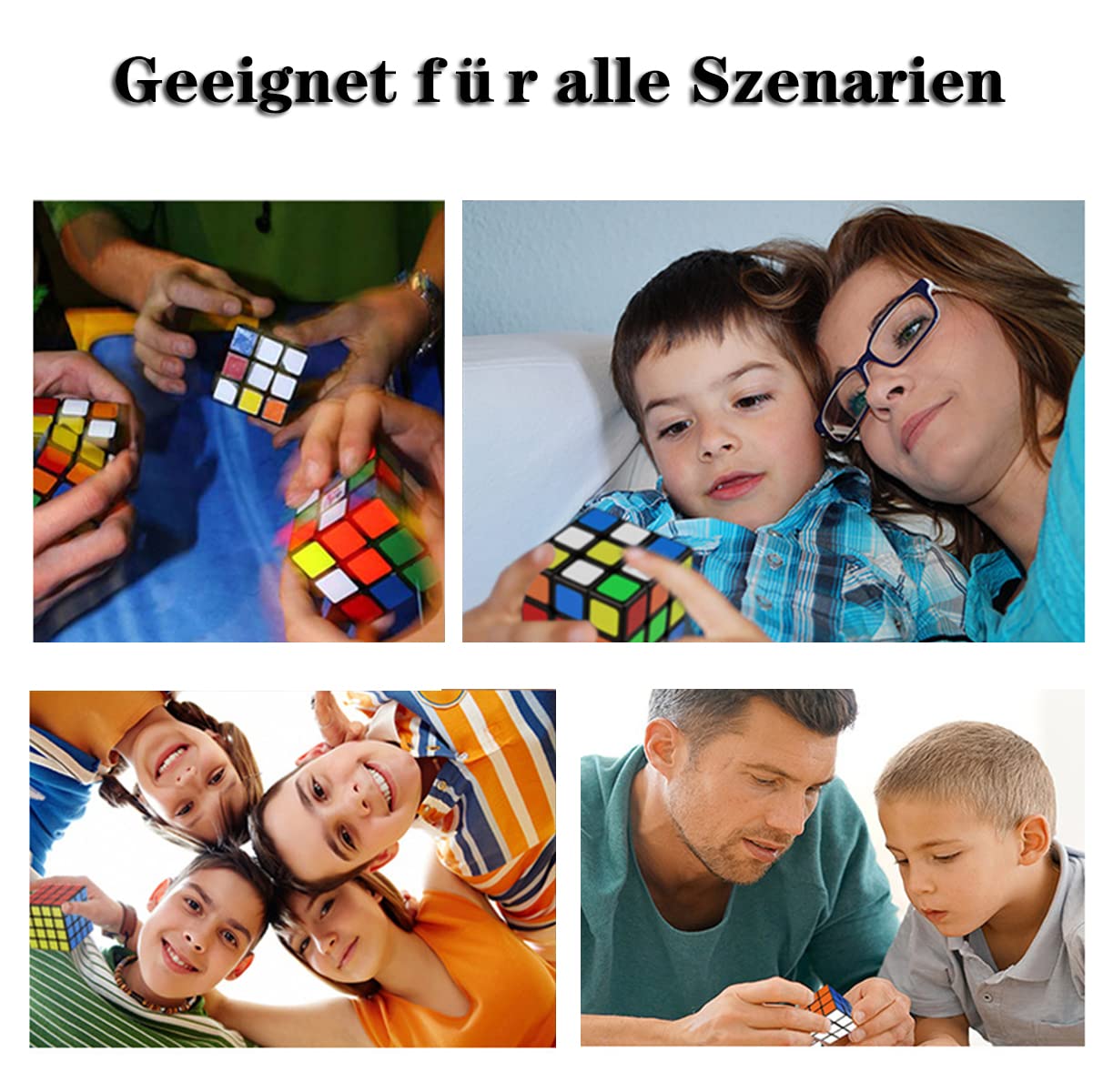 12 Stück Mini Zauberwürfel Set, 3 * 3 * 3cm Mini Rubiks Cube