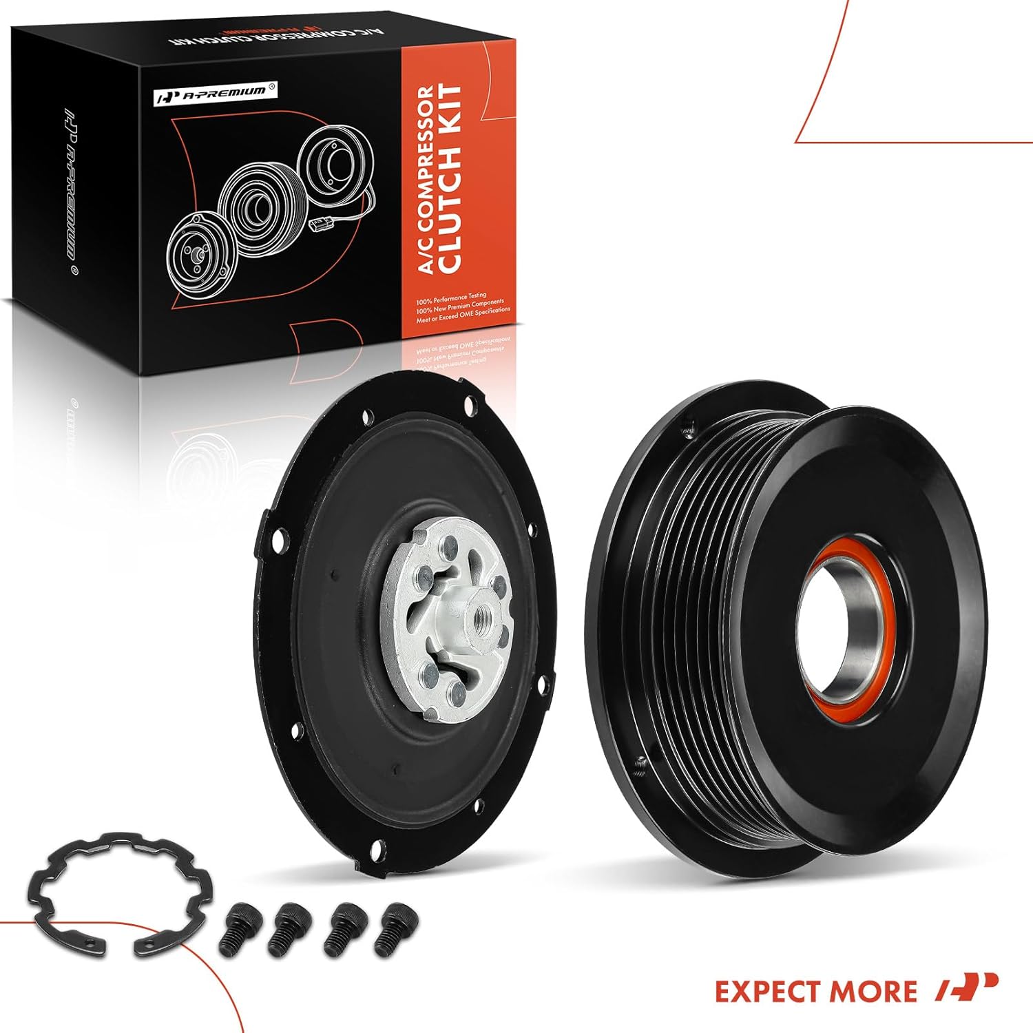 A-Premium Air Conditioner AC Compressor Clutch Kit Compatible with Lexus IS F 2008-2014, GS460 2008-2011, LS460 2007-2017