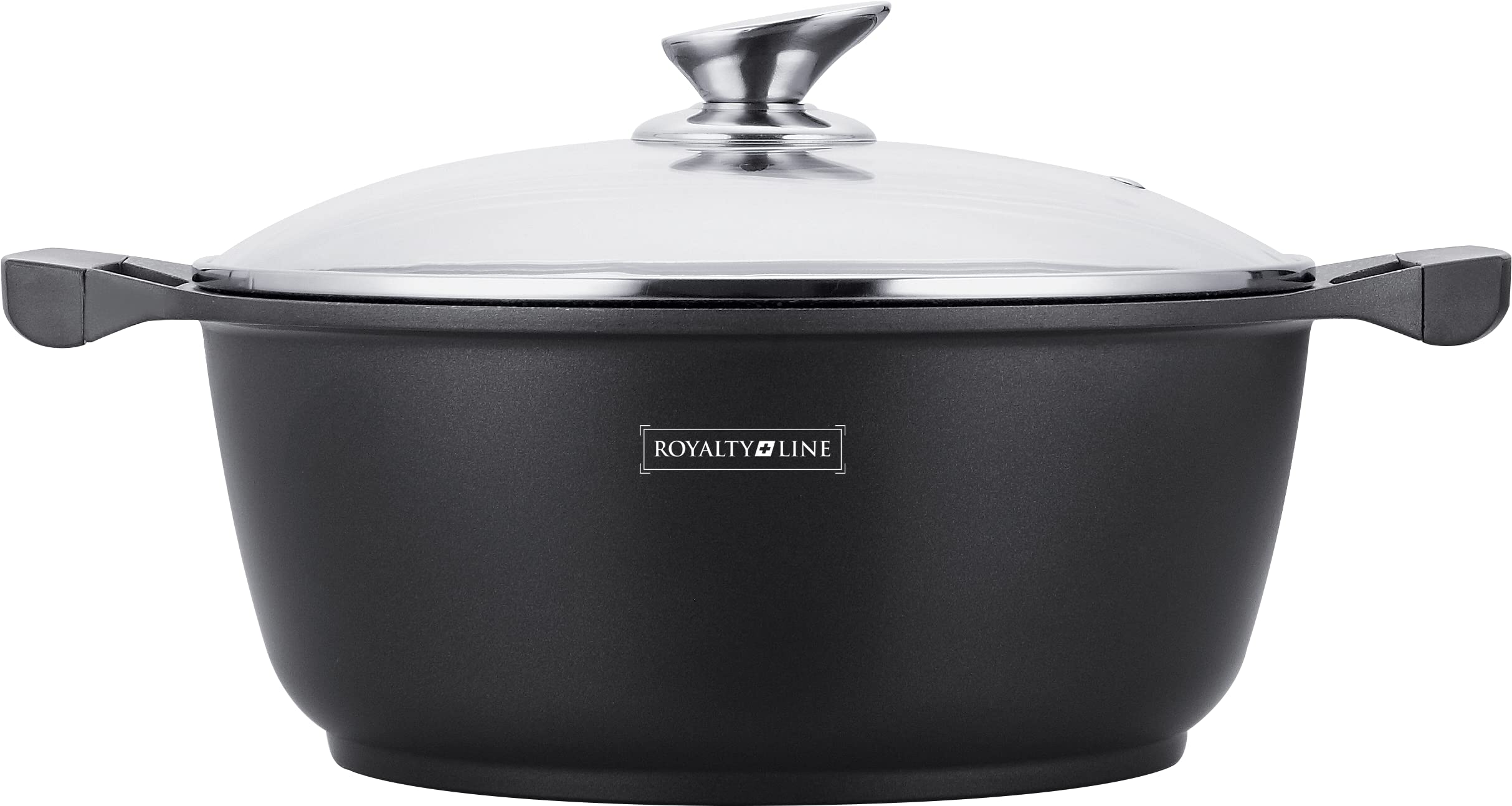 Casserole à revêtement en marbre de 20 cm Royalty Line en aluminium moulé haute durabilité