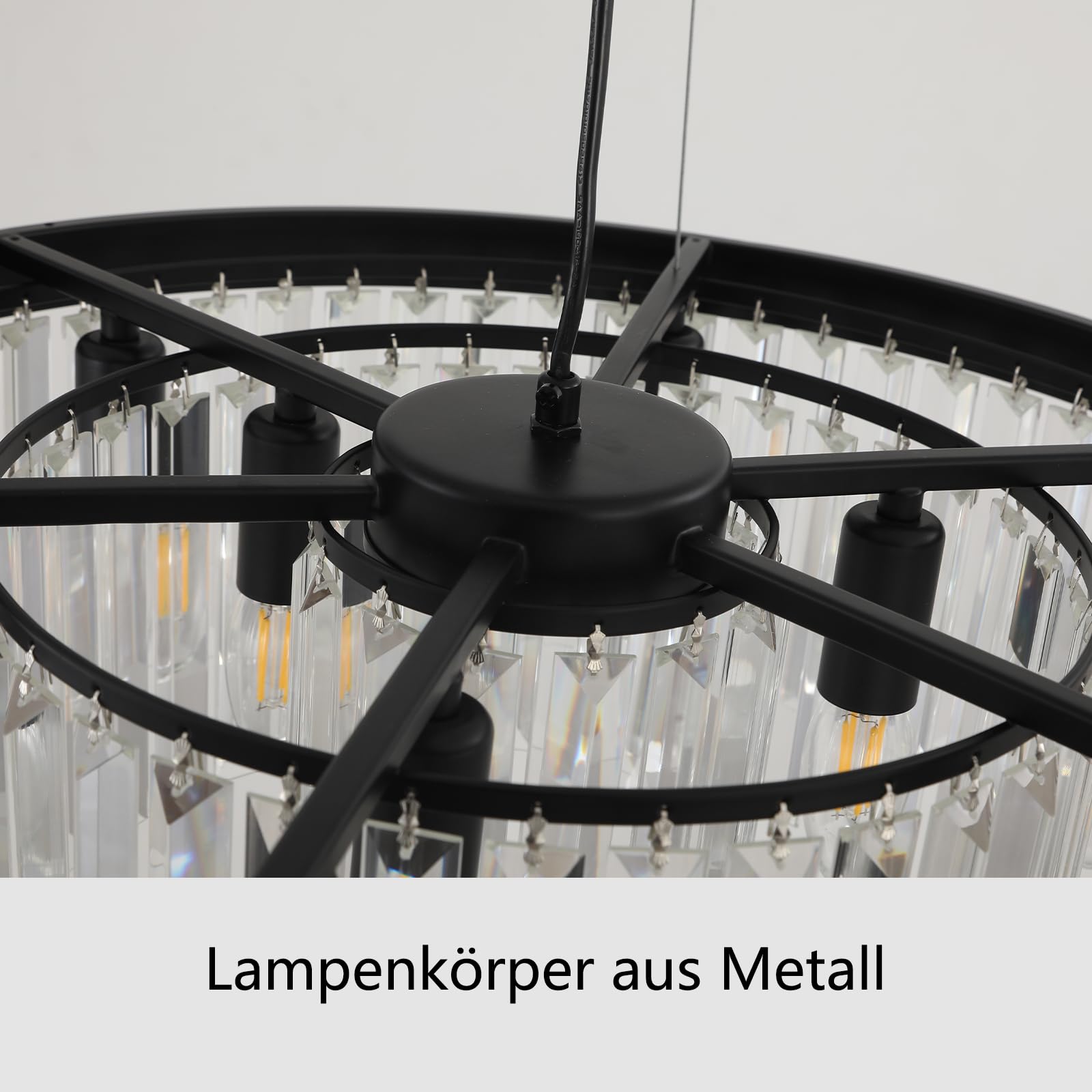AHXIAOZN Lampadario di Cristallo Moderno, Lusso Lampadario Cristallo Soffitto, Rotondo di Plafoniera per la sala da pranzo, cucina, soggiorno, camera da letto, corridoio, caffè, bar