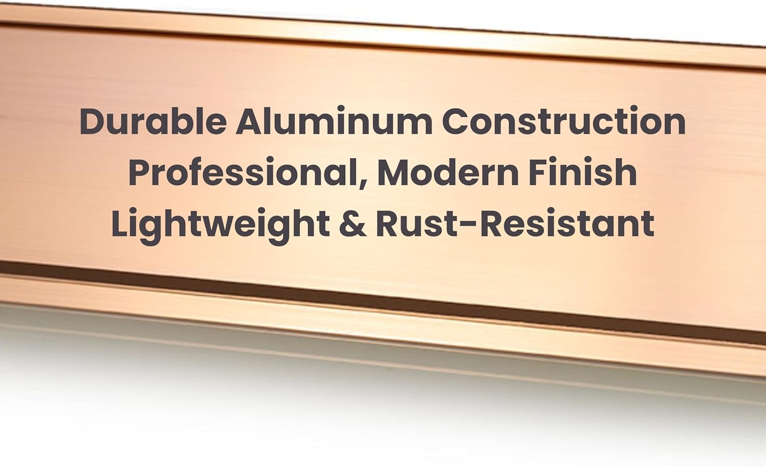 2" x 8" Aluminum Office Desk Nameplate Sign Holder (Rose Gold) 5 Pack