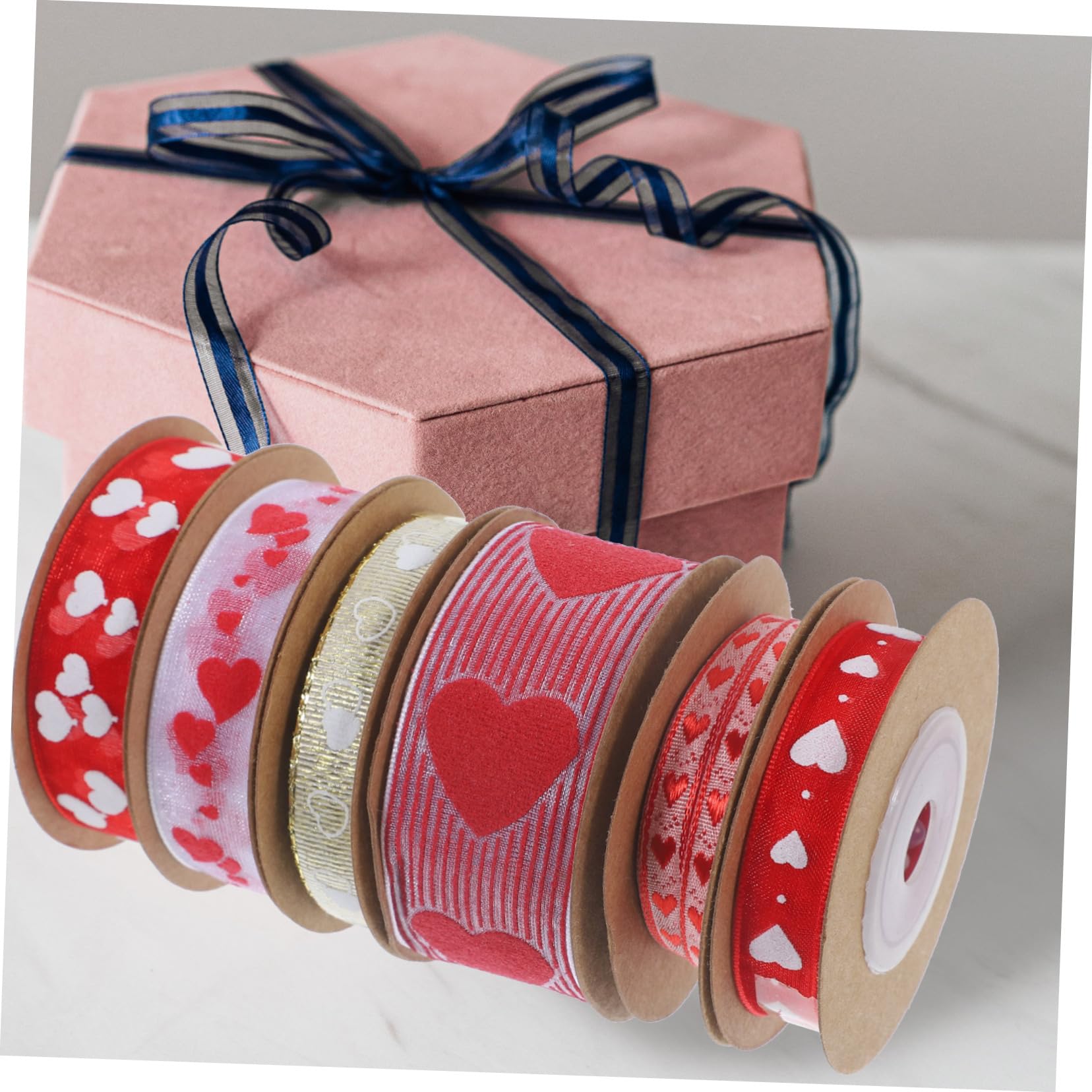 SEWACC 18rollen Herz-ripsband Für Valentinstag Pro Für Hochzeiten Und Dekoration Bunte Und Strapazierfähige Geschenkverpackungsbänder