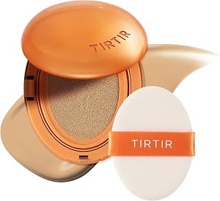 TIRTIR Mask Fit Ai Filter Cushion Foundation | AI-Like Semi-Matte Finish - Up to 72-Hour Medium to Full Coverage Korean BB Cushion Make up Beauty, #28N Oat, 0.63 Fl Oz