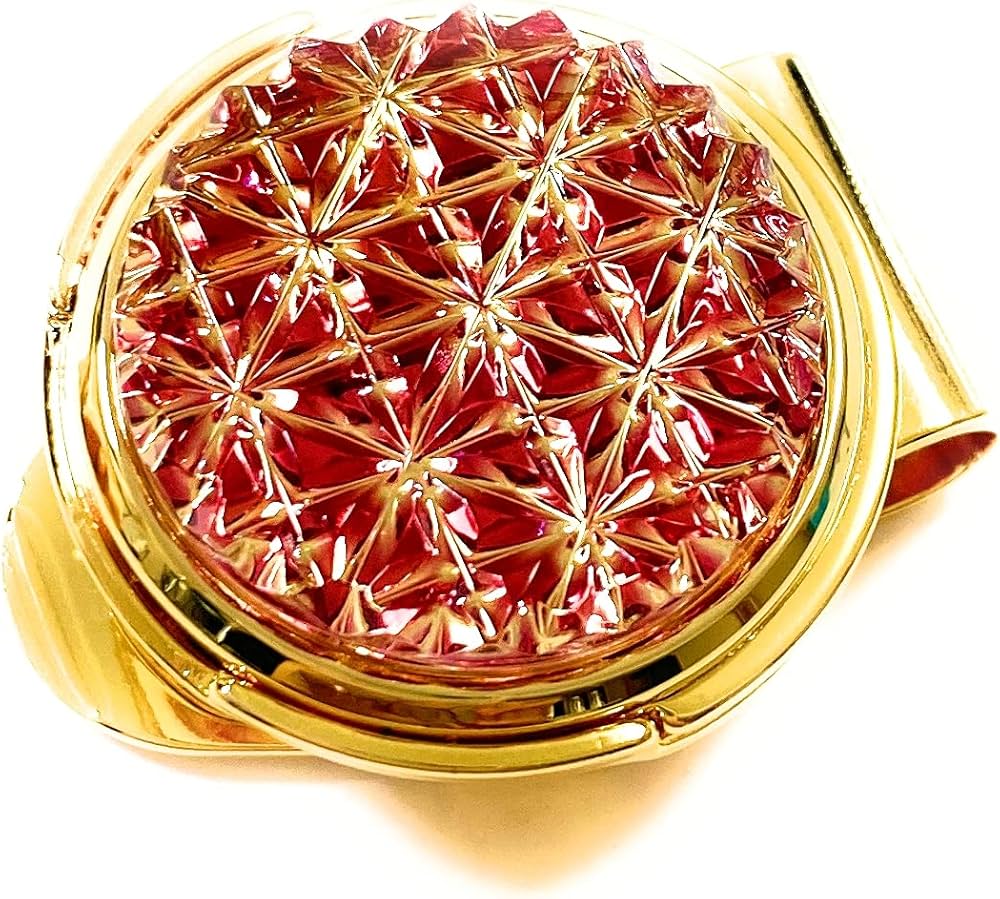 Amazon | 東京切子ゴルフマーカー 麻の葉 金赤・ゴールド | KILIKO