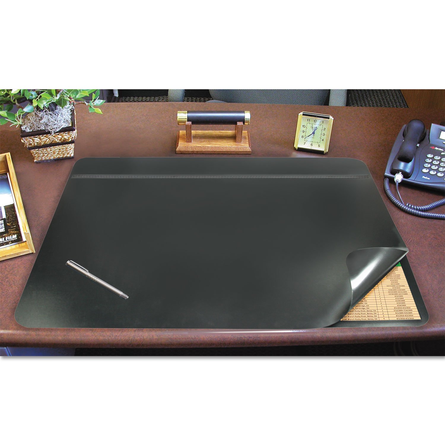 Artistic 48041S Hide-Away PVC Desk Pad, 24 X 19, Black