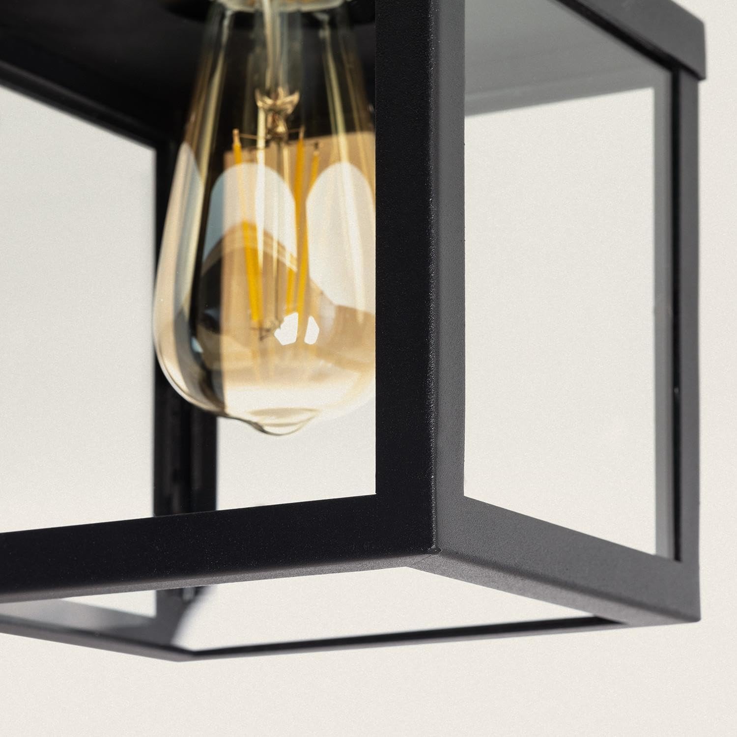 LEDKIA LIGHTING Applique da Soffitto per Esterni Alluminio Theia Nero E27