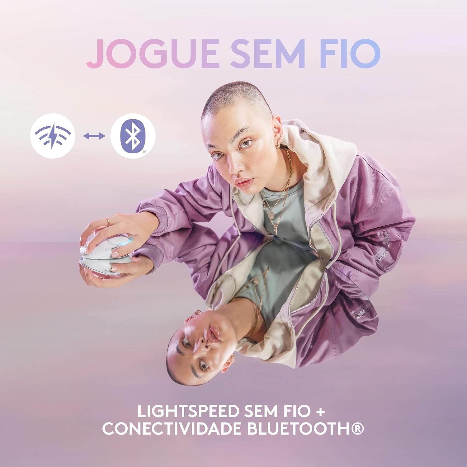 Mouse Gamer Sem Fio Logitech G705 LIGHTSPEED com RGB LIGHTSYNC, Design Compacto, 6 Botões Programáveis, Bateria Recarregável, Conexão Bluetooth, Compatível com Windows, macOS, iPadOS, iOS