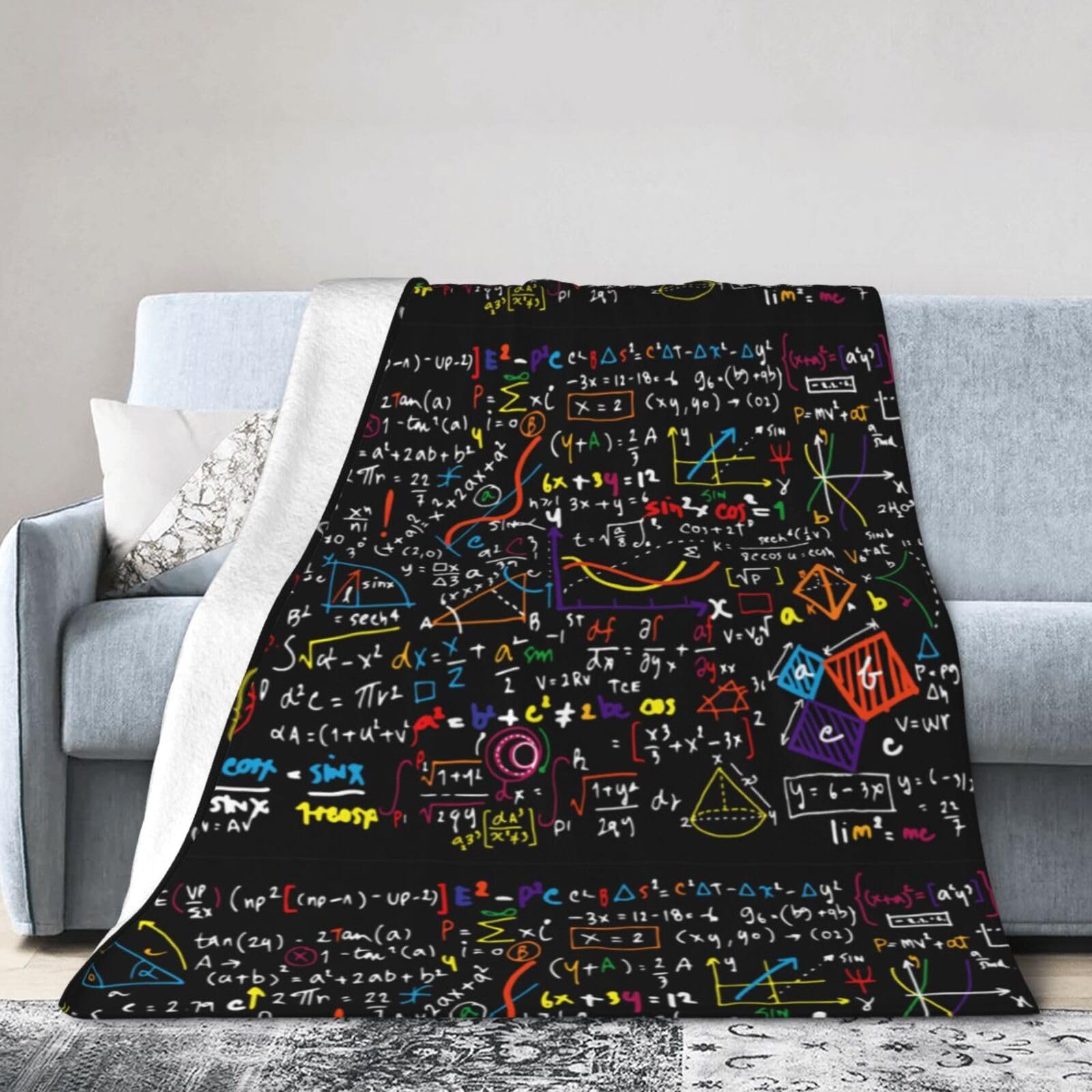 Fscev Black Math Formula Ultra-Soft Micro Fleece Blanket Air Conditioning Blanket Cover Blanket Warm Blanket