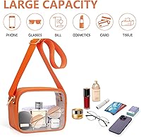 Vista 36 de KETIEE Bolso cruzado transparente, aprobado para estadios, para conciertos, eventos deportivos, festivales