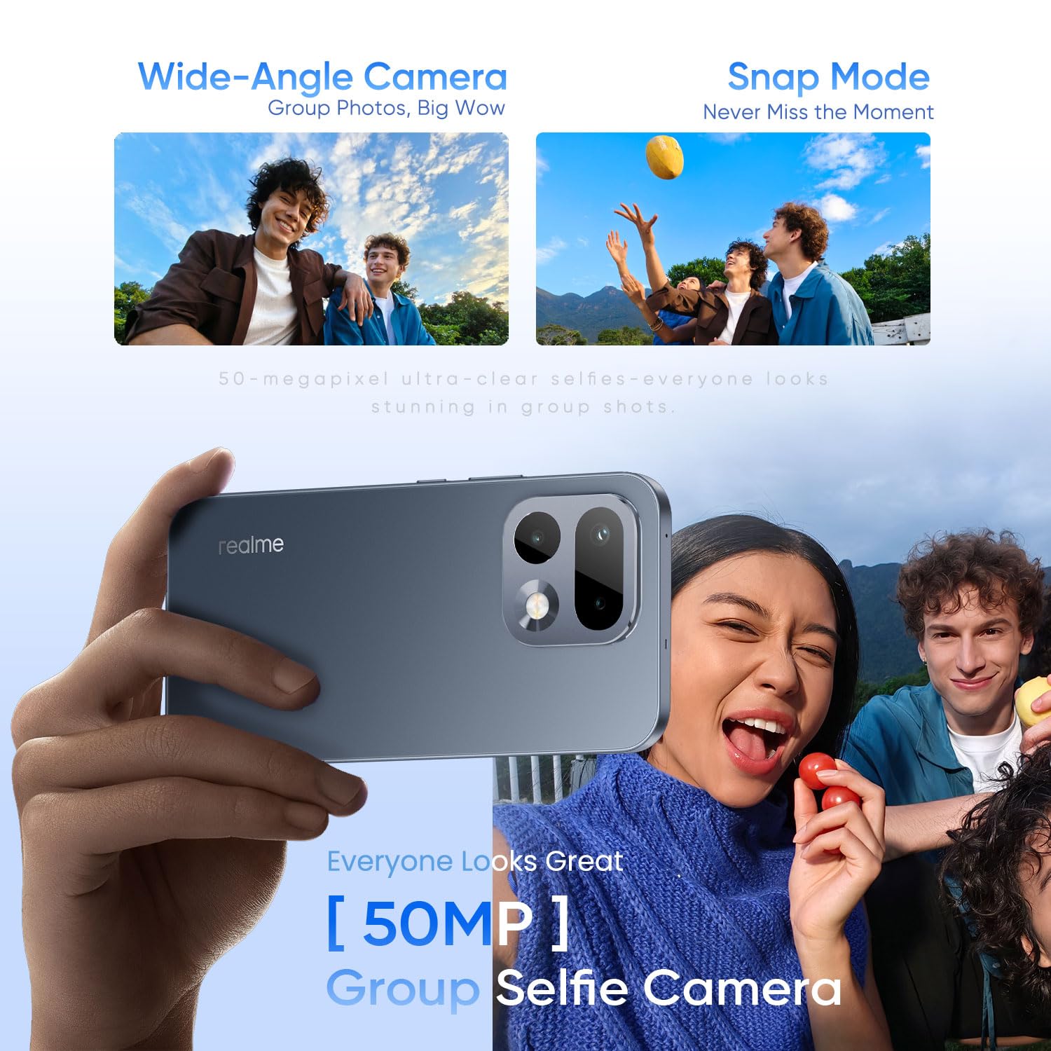 realme 16 Pro 5G Smartphone 8GB+256GB, Grey | Batteria 6500mAh, Ricarica Rapida 80W, Display AMOLED 6,78 pollici, 144Hz, Fotocamera 200MP, Dimensity 7300 Max, IP69