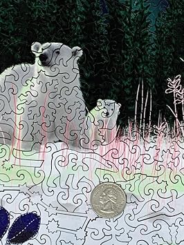 Wooden Jigsaw Puzzles | Alaskan Polar Bears | 351 Pcs | Nautilus PuzzlesTM