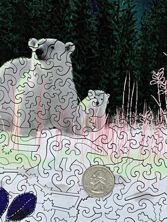 Wooden Jigsaw Puzzles | Alaskan Polar Bears | 351 Pcs | Nautilus PuzzlesTM