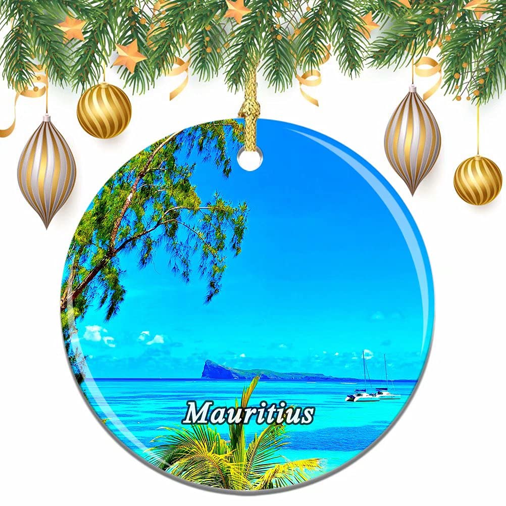 Desert Eagle Tcgj3857 Mauritius Christmas Xmas Tree Ornament Decoration Wedding Hanging Pendant Decor City Travel Souvenir Collection