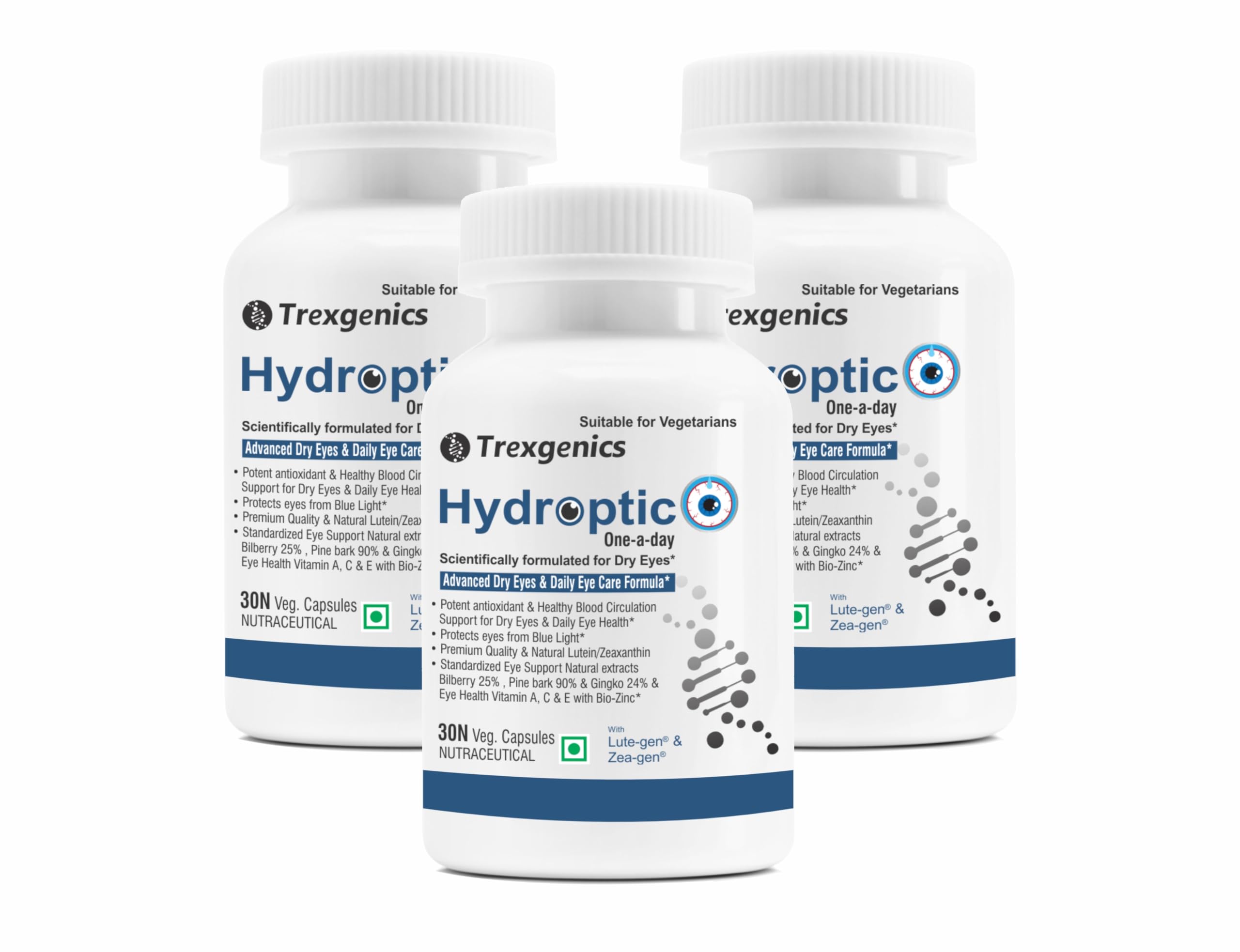 Trexgenics HYDROPTIC Advanced Dry Eyes & Eye Care One-a-day Vegetarian formula with Lutein, Zeaxanthin, Bilberry, Gingko, Pine Bark, Vitamin C, Zinc &Vitamin A (30 Vcaps) (1) — Amazon image 9
