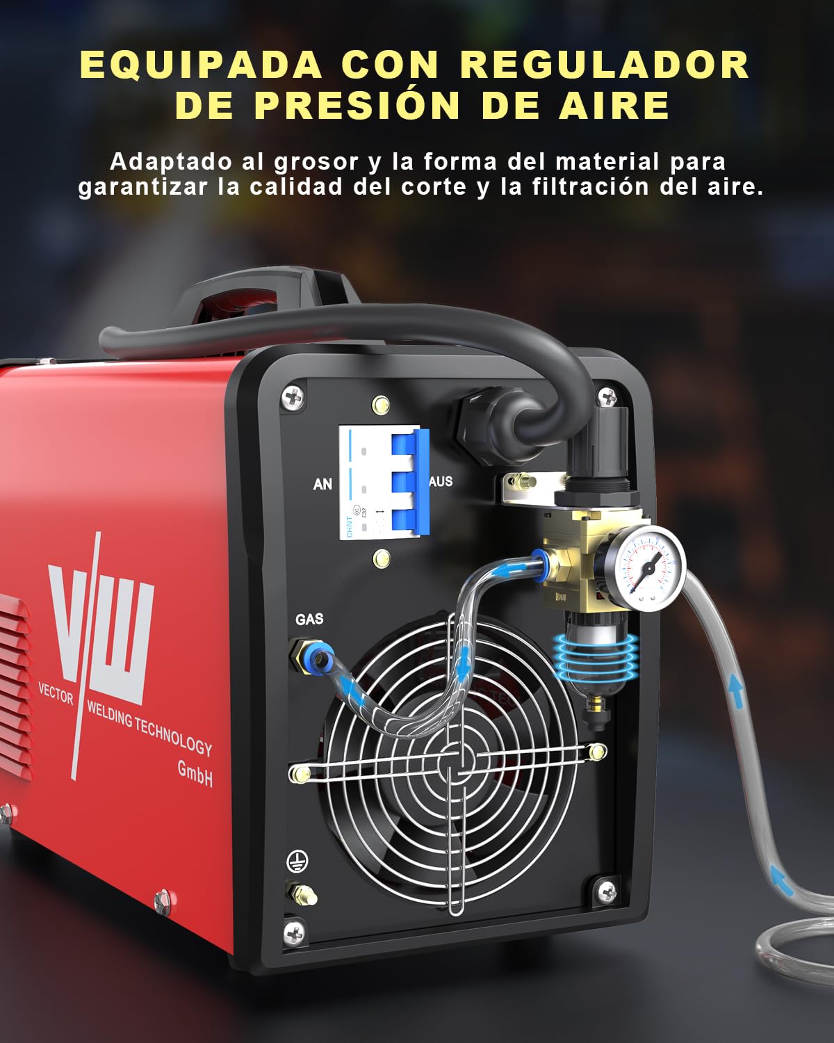 VECTOR WELDING Cortador de Plasma 100A 400V con Encendido HF