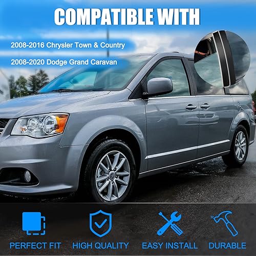 Miniatura 2 de Moldura de puerta 926-446 B para el lado del pasajero delantero del lado del conductor, compatible con Chrysler Town & Country 2008-2016 Dodge Grand