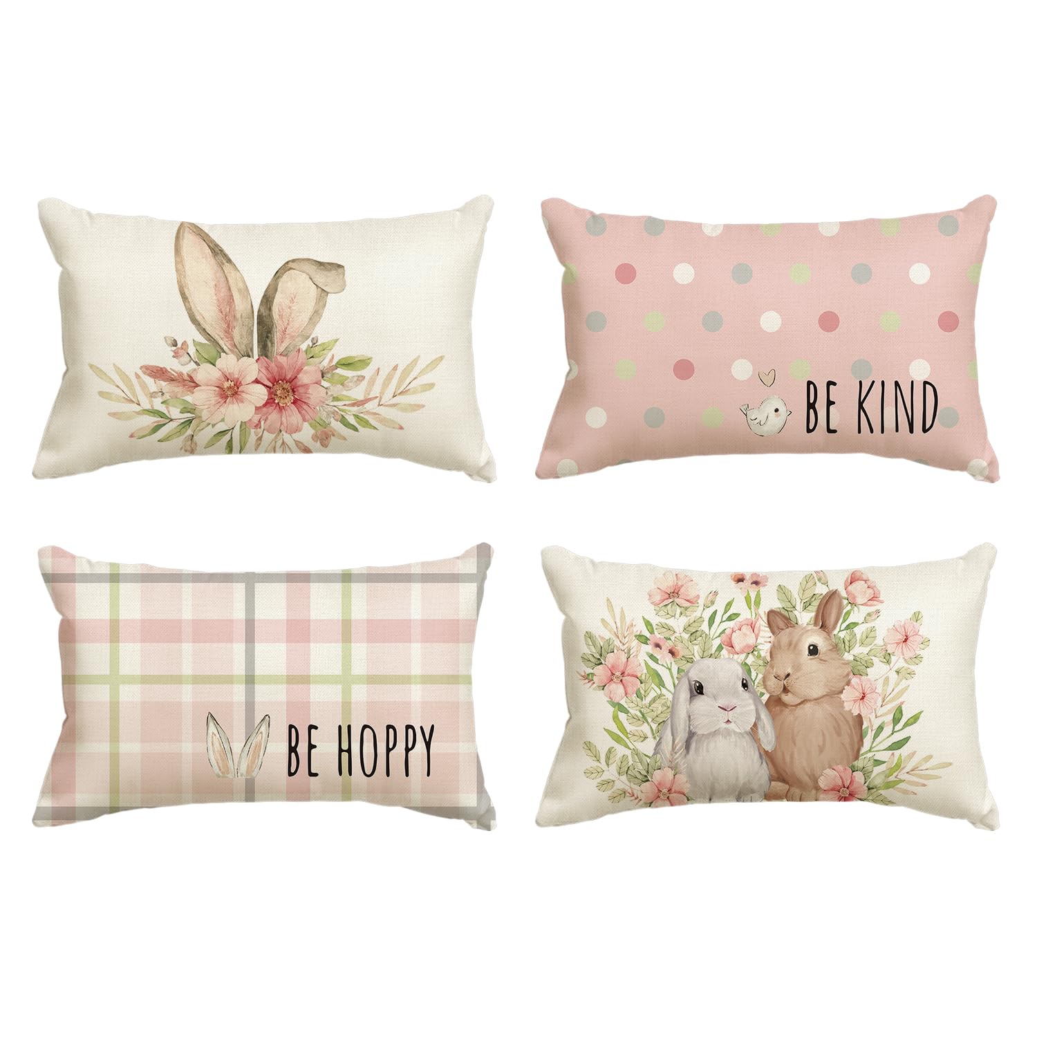 Housse de coussin lapin de Pâques pour rénover un canapé fatigué sans tout changer