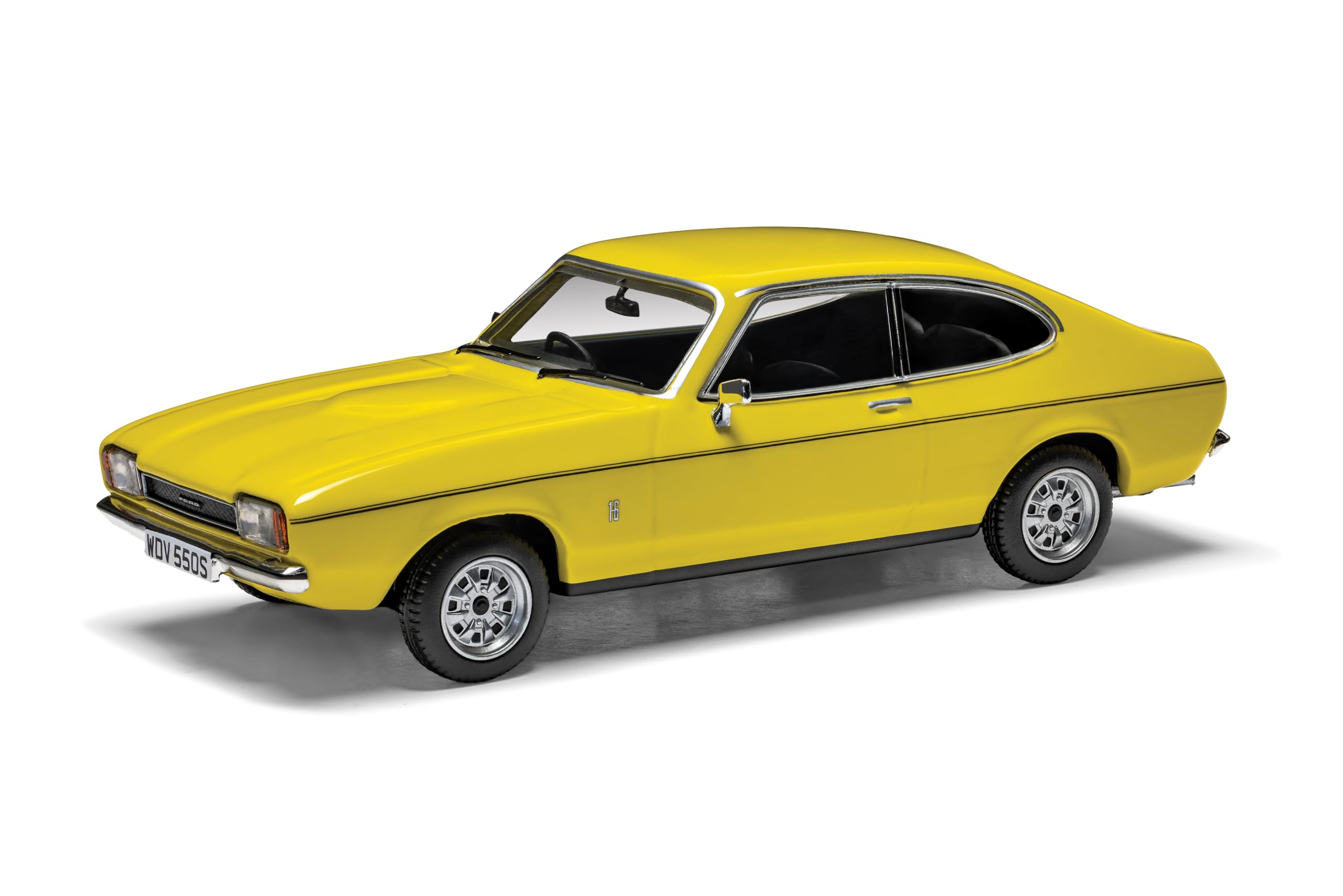 CORGI VANGUARDS DIECAST 1/43 1977 FORD CAPRI MK2 MKII 1.6L SIGNAL YELLOW VA15410