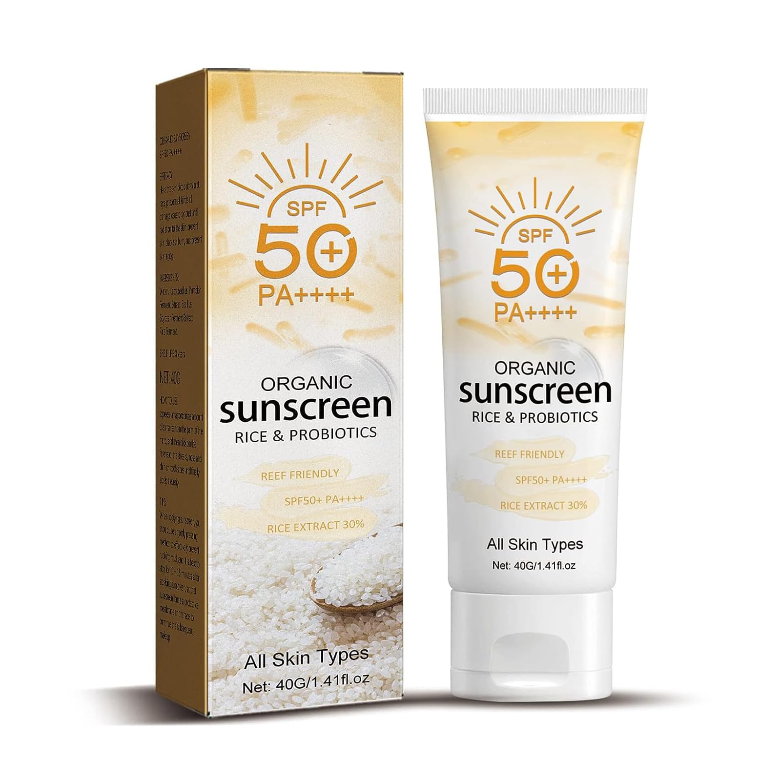 TERRIFI Face Sunscreen with SPF 50, Face Liquid Lotion Sunscreen, Rice & Probiotics Sunblock Cream for Effective Sun Protection, Water Resistant, Suitable for Face and Body VA/UVB Protection PA++++