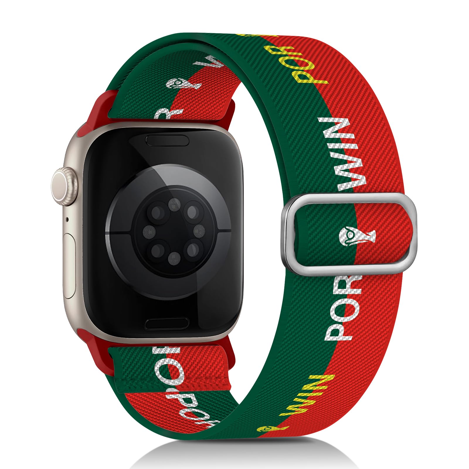 Fußball WM 2026 Flagge Armand Kompatibel mit Apple Watch Armband 38mm 40mm 41mm 42mm für Frauen Männer, Elastische Verstellbares Nylon Armband füriWatch Series 11 10 9 8 7 6 5 4 3 2 1 SE Ultra 3 2