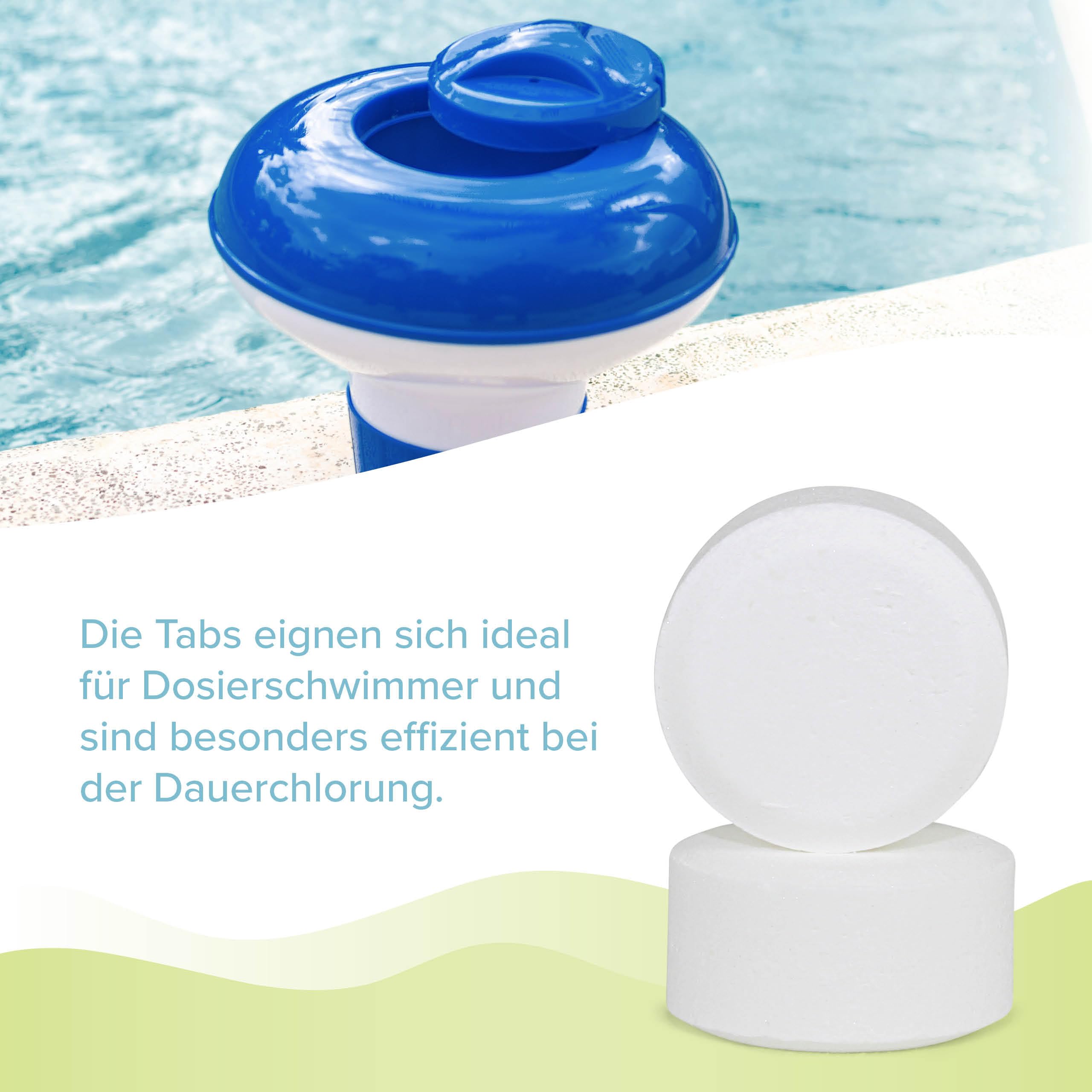 Höfer Chemie 20g Chlor Tabletten langsam löslich im 5 kg Eimer - zur dauerhaften Chlorung von Pool und Schwimmbad - Hochwirksam gegen Bakterien und Pilze - Bayzid