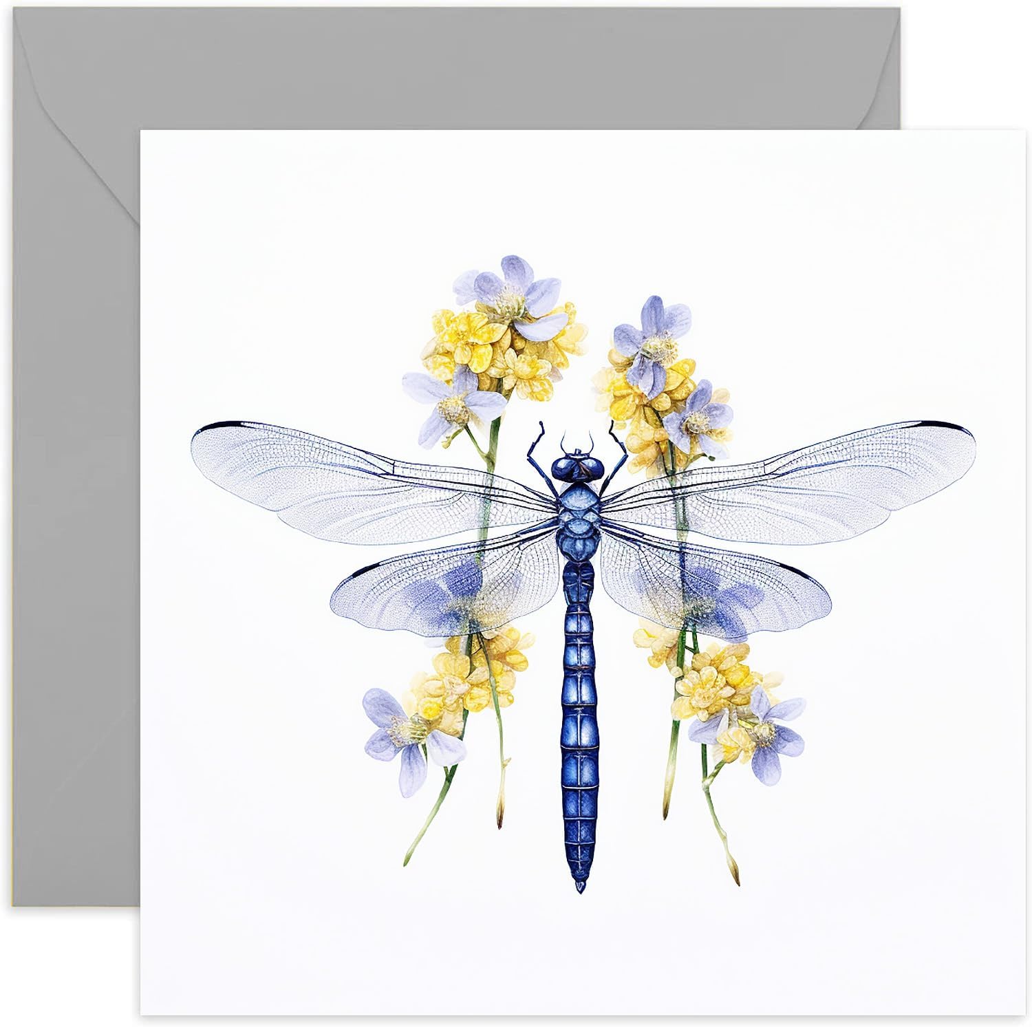 Old English Co. Dragonfly Card for Birthday - Painted Botanical Wildlife Card - Birthday Dragonfly Greeting Card for Daughter, Sister, Mum, Nan -