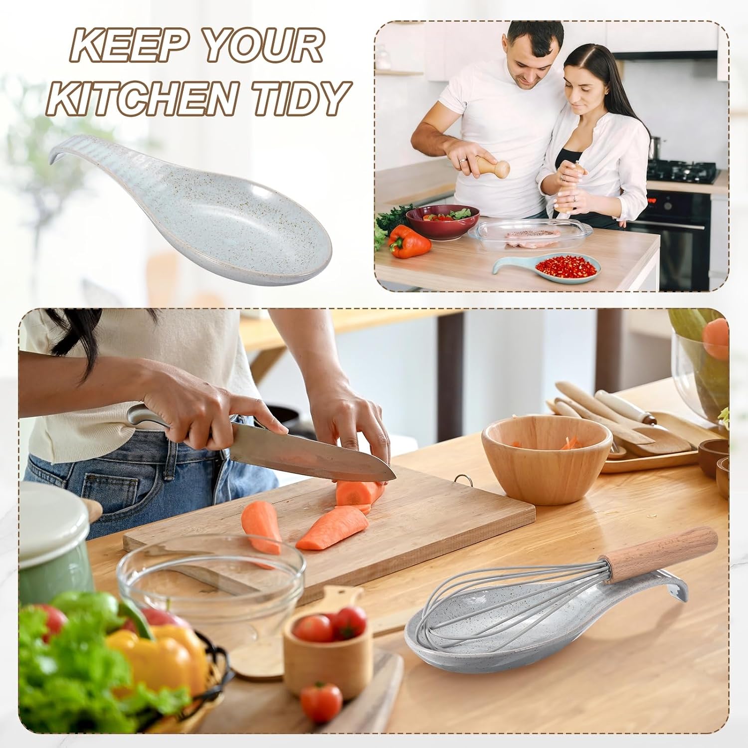 uxcell 2Pcs Ceramic Spoon Rest, 9 Inch Spoon Holder Heat Resistance Dishwasher Safe Spatula Ladle Stand Utensil Holder for Home Kitchen Counter Stove Top Tongs Spatulas, White
