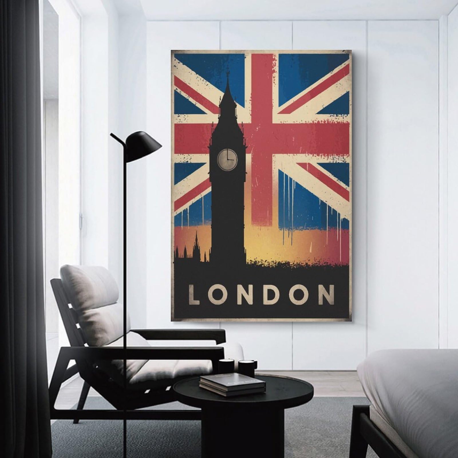 Junmoney London Skyline Canvas Wall Decor, 24x36inch(60x90cm), for Home Walls, Creative Rooms Or Shared Spaces, Stylish Home Artwork for Focal Walls