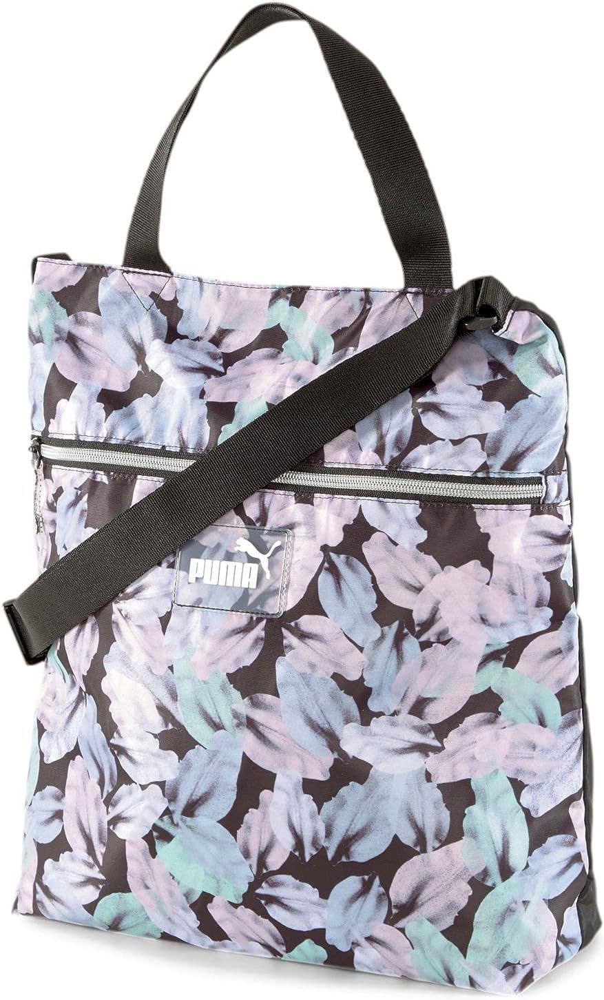 PUMA WMN Core Seasonal Shopper Puma Black-Leaf Aop