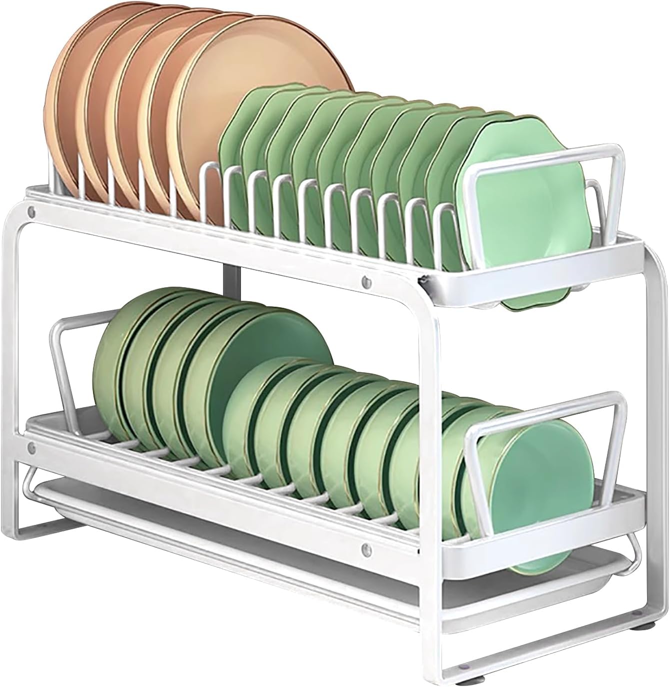 Amazon.com - COOLFXEND Dish Drying Rack,2 Tier Dish Racks for Kitchen ...