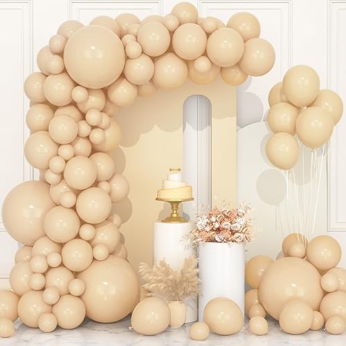 106 pcs Ballons Abricot Ballon en Latex 5 10 12