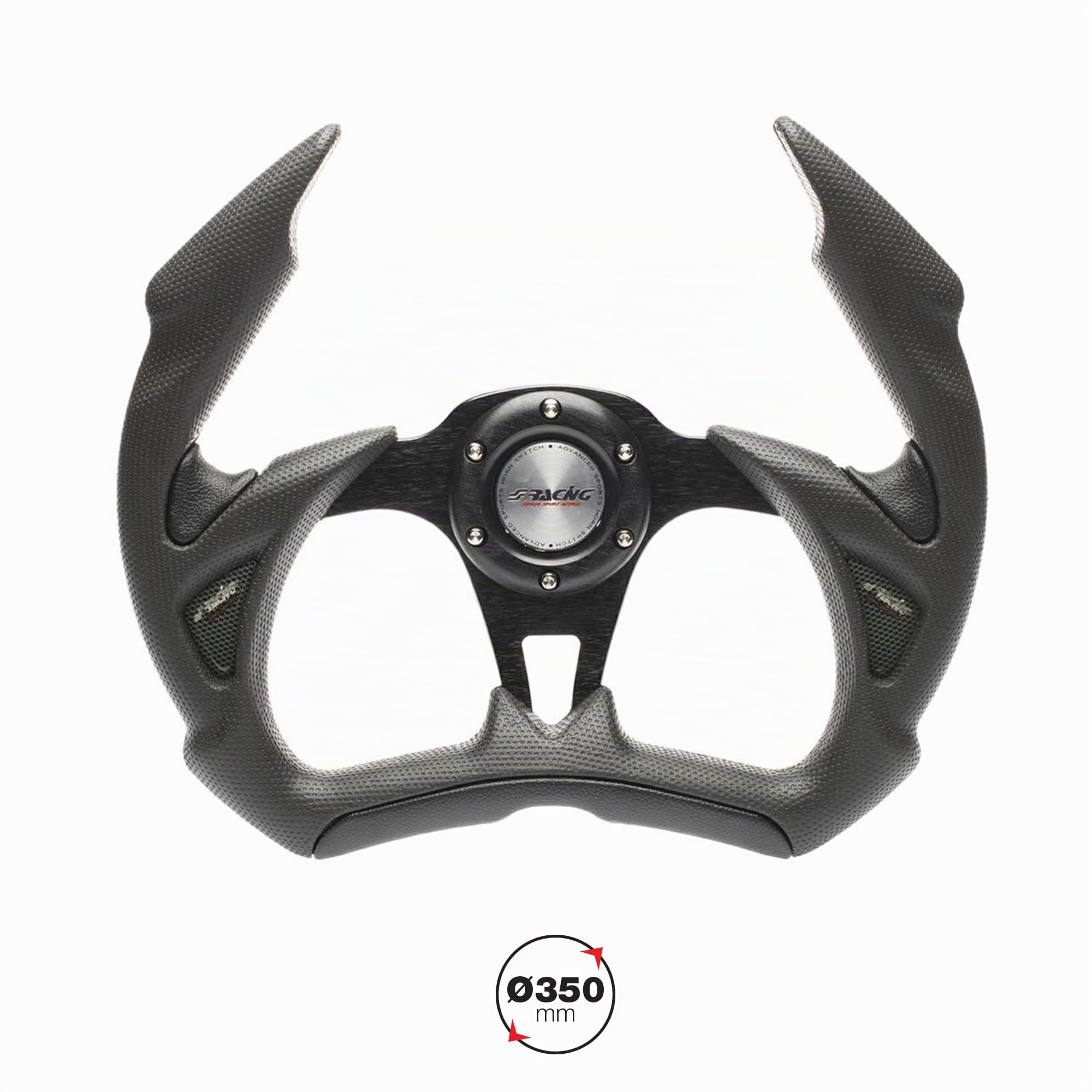 Simoni Racing X5R/P Volante Sportivo X5 Stealth colore Nero, Diametro 350mm