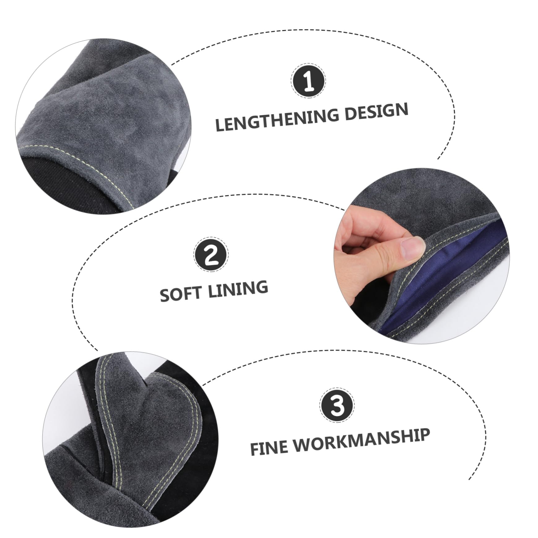 Veemoon 1pares Guantes De Soldador Resistentes Al Calor Equipo De Protección Laboral Guantes Para Parrilla