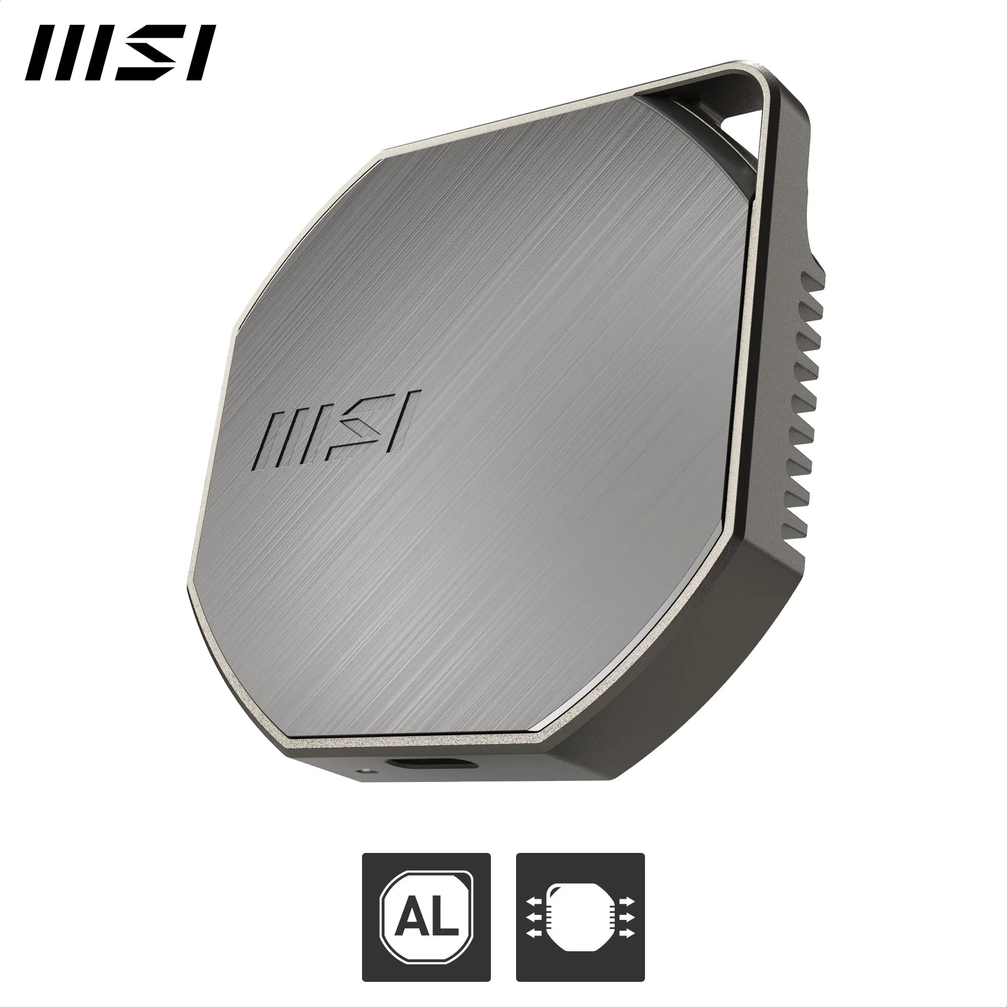 MSI DATAMAG 40 Gbps 1 TB – SSD Externo Portátil Magnético, USB Tipo C, Velocidad 4000 MB/s Lectura y 3500 MB/s Escritura, Compatible con PC, Mac, iPhone, Android y Consolas, 5 Años de Garantía