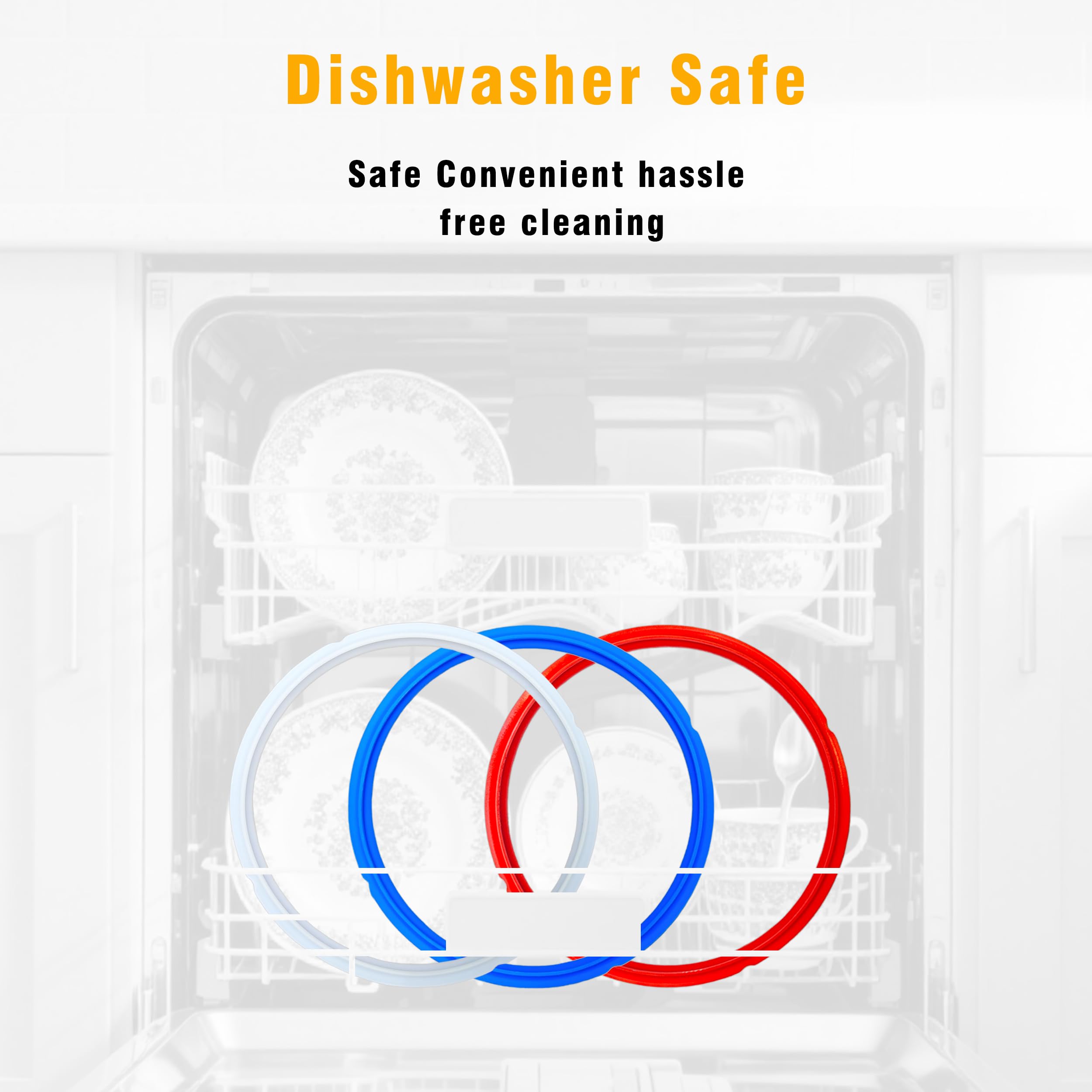 3 accesorios de anillo de sellado de silicona compatibles con Instant Pot, piezas de repuesto de olla a presión eléctrica de 5/6 cuartos para IP-DUO60, DUO50, LUX60, LUX50, CSG60, CSG50