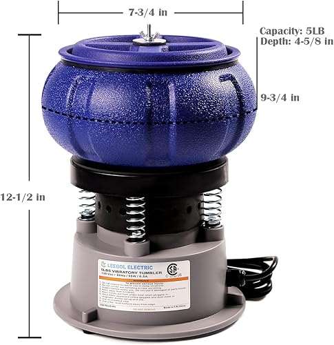 Miniatura 3 de Leegol Electric Vaso vibratorio de 5LB Pulido pequeñas piezas de metal