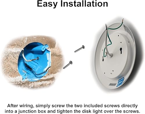 Miniatura 2 de Paquete de 2 luces LED de disco de 56 pulgadas, superficie regulable, montaje empotrado, luz de techo para cocina, sala de estar, dormitorio,