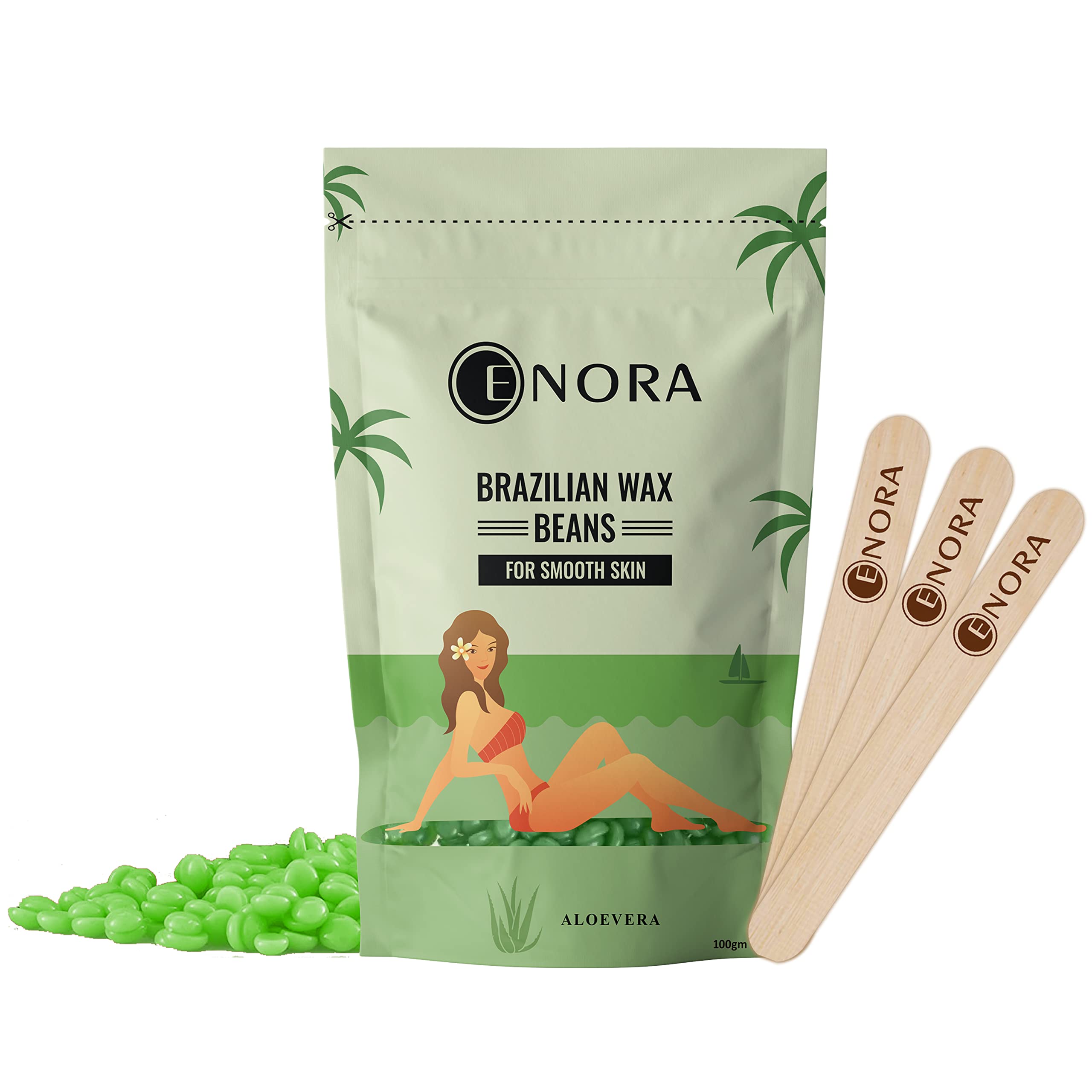 ENORA Hair Removal Brazilian Hard Wax Beans For Face, Eyebrow, Back, Chest, Bikini Areas, Legs , Arms And Beards | (Aloe Vera, 100 Gram), Women (B0B8WC6R8R) Amazon Price History, Amazon Price Tracker