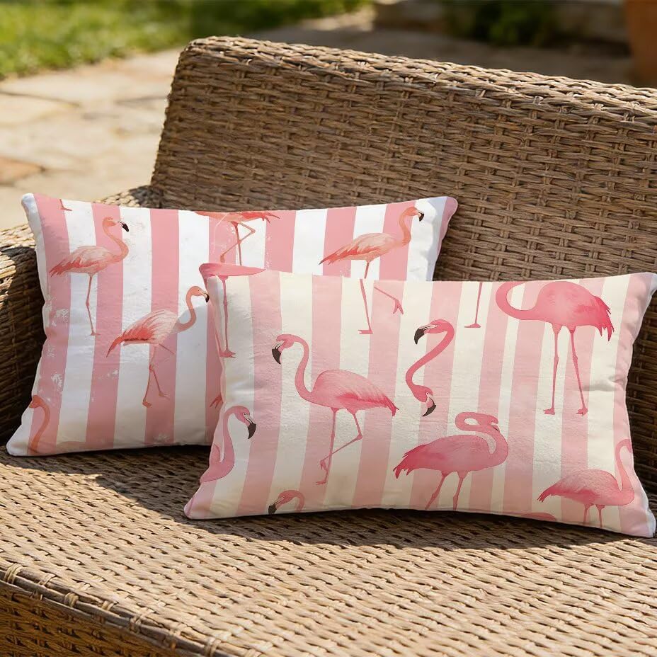 Housses coussin jardin 80x100 cm imperméables et résistantes UV rose M-P288