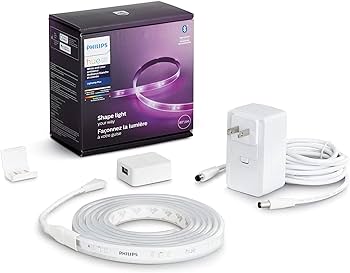 Amazon.com: Philips Hue Bluetooth Smart Lightstrip Plus 5ft Base