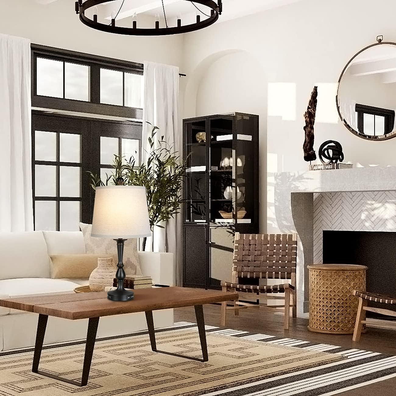 Bеѕt Prоmо Pauwer Modern USB Table Lamps Set of 2 Metal Bedside Desk Lamps with USB Charging Port Black Nightstand Light Beige Fabric Shade Bed Lamp for Bedroom Living Room Exсluѕіvе Dіѕсоunt 70% Prісе Pauwer Modern USB Table Lamps Set of 2 Metal Bedside Desk Lamps with USB Charging Port Black Nightstand Light Beige Fabric Shade Bed Lamp for Bedroom Living Room